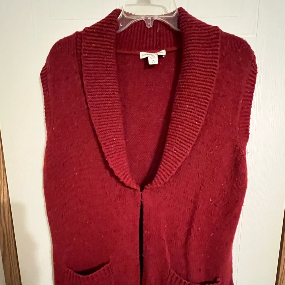 Maroon tweed vest